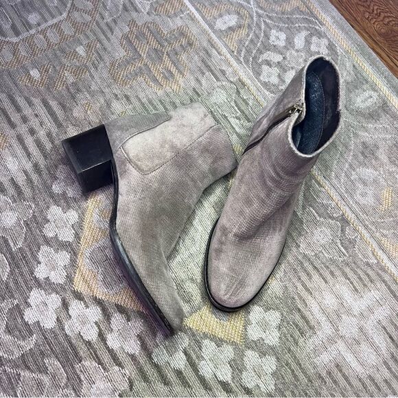 Aquatalia Tish Taupe Suede Leather Boots - Picture 2 of 9